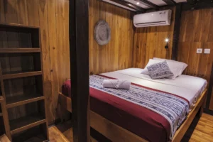 Interior of lower-deck single cabin 11 aboard Amira