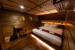 Double bed cabin on the lower deck of Neomi Cruise