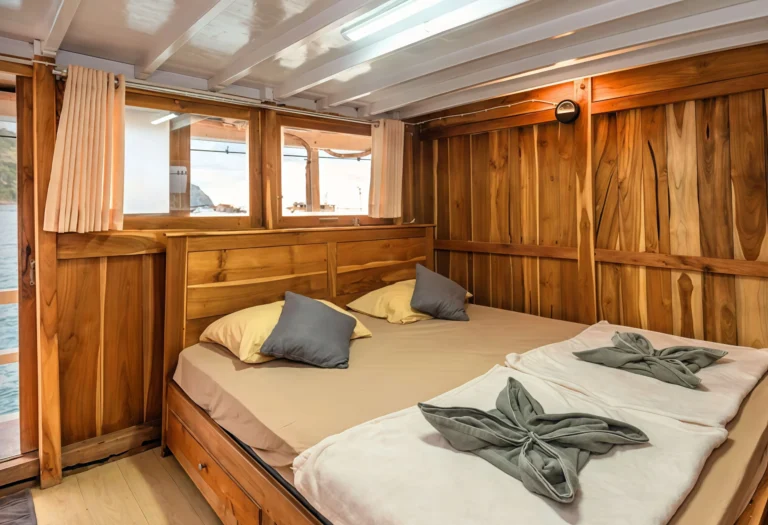 Second view of a double-bed private cabin aboard Dahayu
