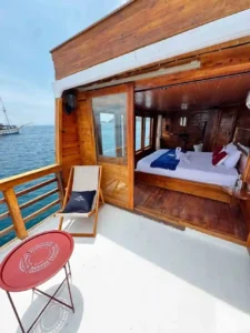Private balcony attached to an Aimar Cruise master cabin