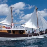 Akomo Isseki traditional phinisi sailing in Komodo