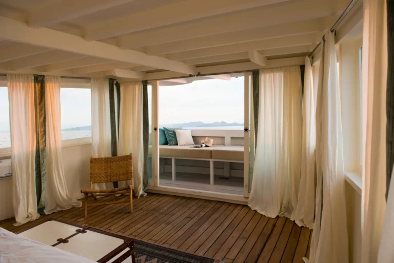 Private aft balcony adjoining Alexa's master suite