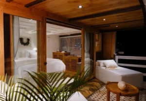 Private terrace attached to the Fam owner cabin on Aliikai Voyage