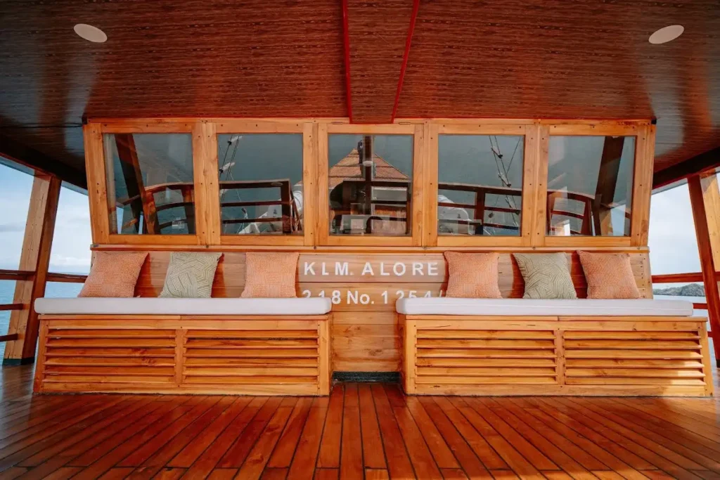 Sun deck aboard Alore
