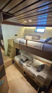 Wide view of an Ambar bunk cabin aboard Amaya Explorer