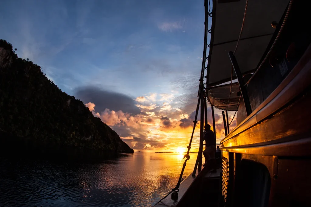 Outdoor deck aboard Ananda private phinisi