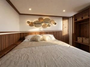 Deluxe Cabin interior aboard Aura Suci