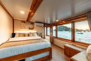 Master ocean-view cabin aboard Ayvara