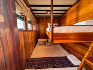 Second view of a bunk-bed cabin aboard Carnaby