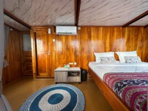 Third view of a double-bed master cabin aboard Carnaby