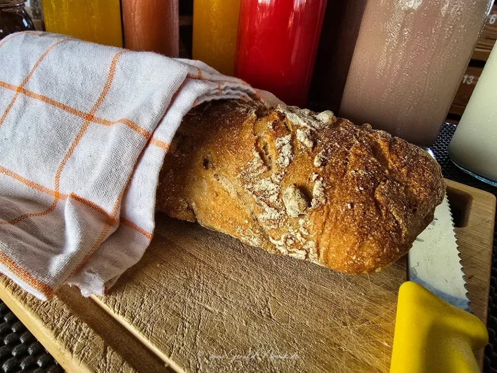 Freshly baked bread served aboard Indo Master