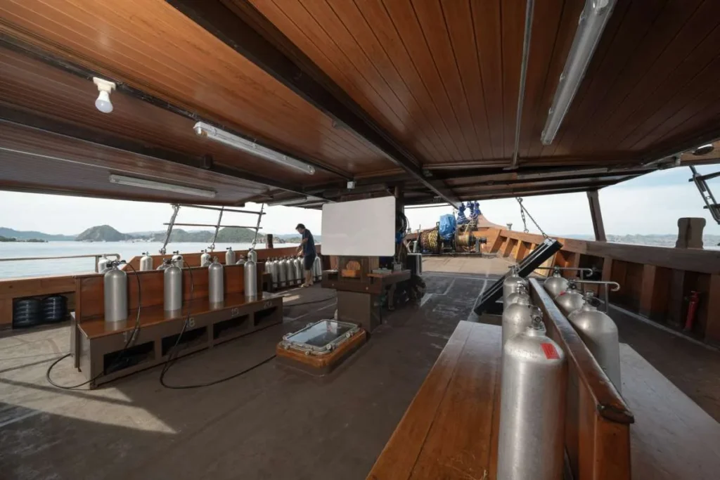 Dive deck and camera station aboard Cheng Ho
