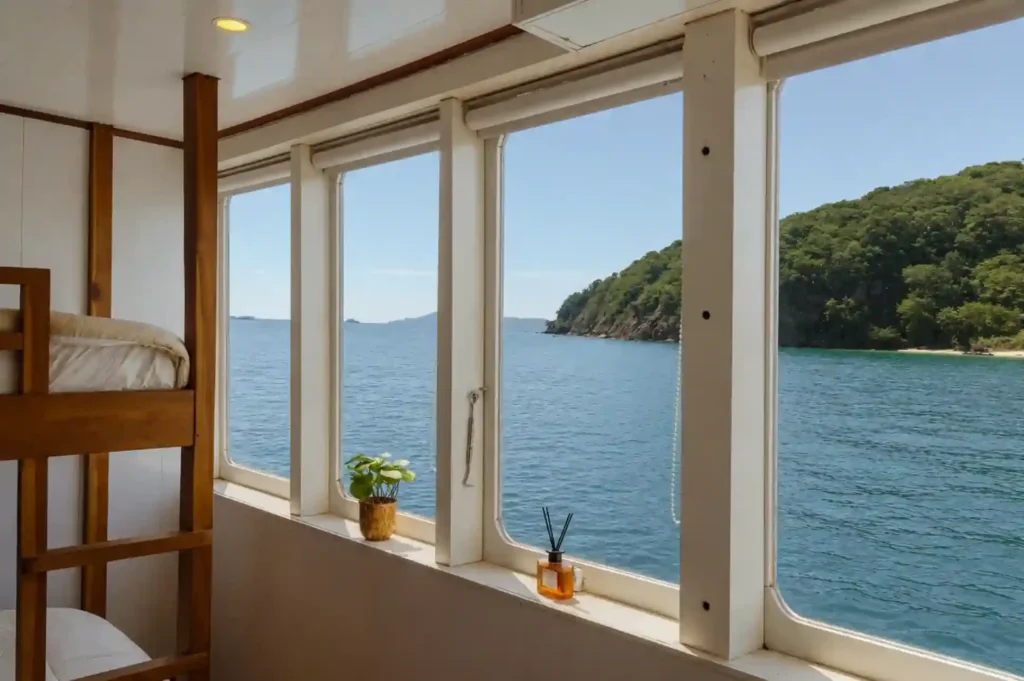 Sharing grade cabin on Chrisbow Azure, which lets the boat reach twenty-two guests