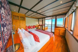 Master cabin with sea view aboard Coralia