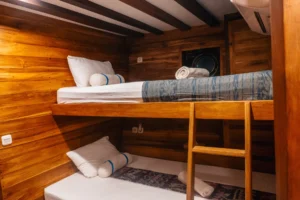 Alternate view of the Wallacei Standard Cabin twin bunks on EcoXplorer