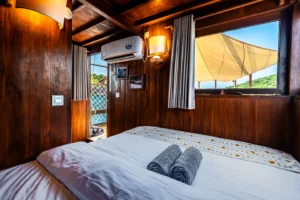 Fourth view of the upper-deck double cabin aboard Ikan Kayu