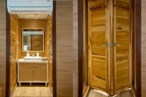 Vanity area in the Indo Master family suite