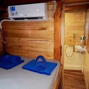 Second view of a double-bed ensuite cabin aboard Jaya