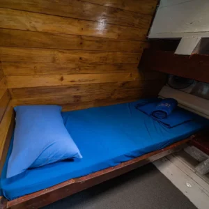 Left berth in a shared-bathroom Twin Cabin aboard Jaya