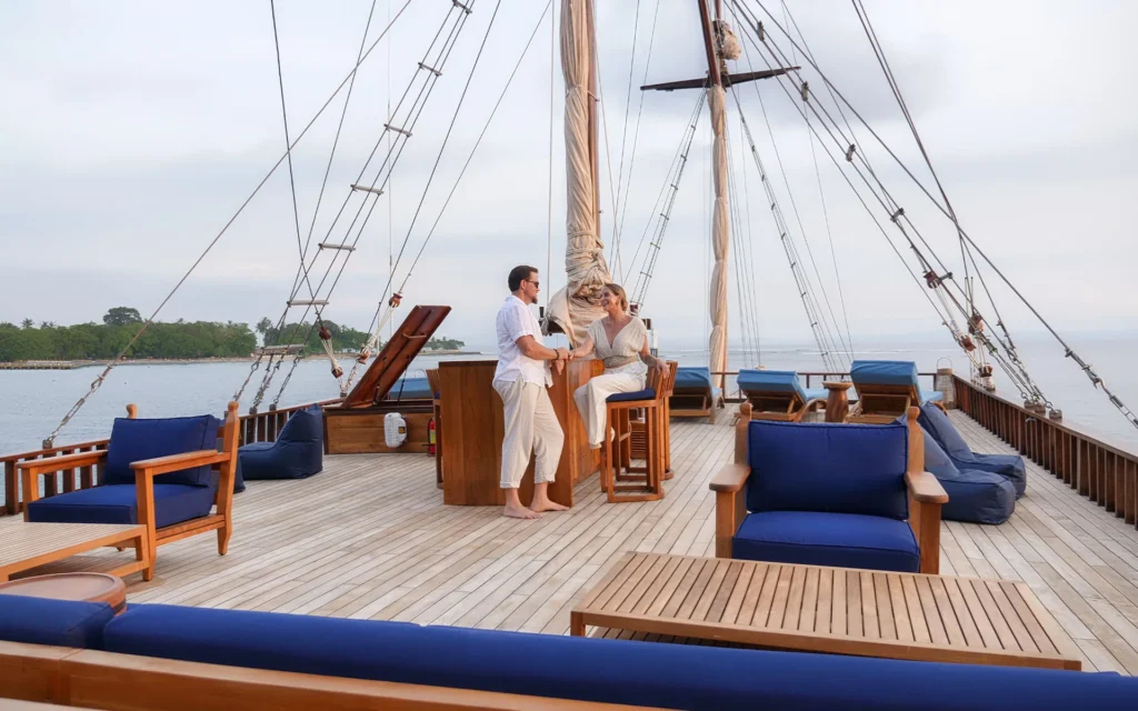 Open upper deck aboard Jeeva Samudera