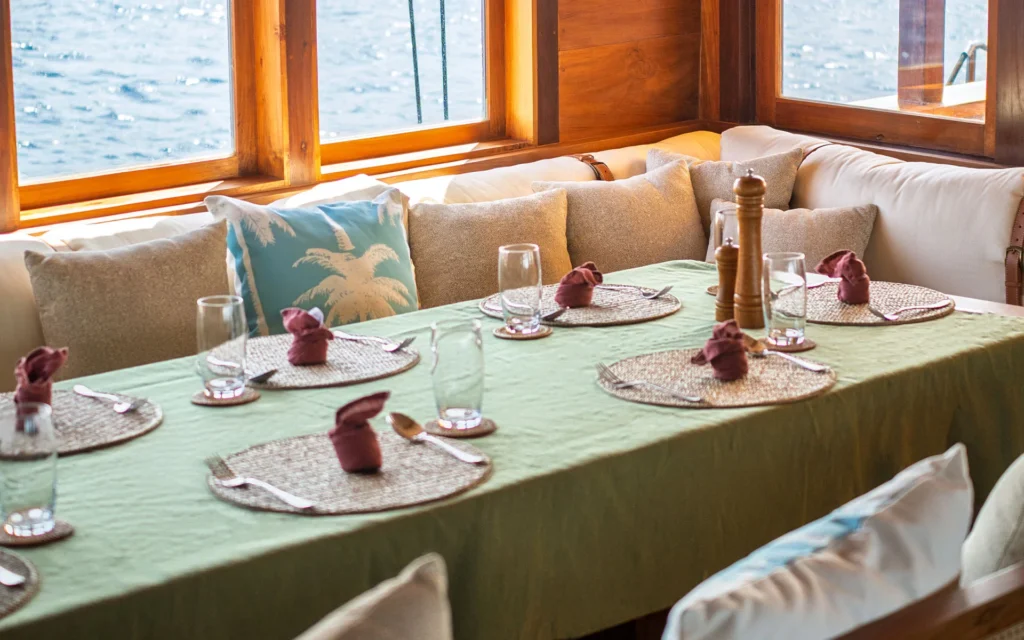 Restaurant aboard Jeeva Samudera