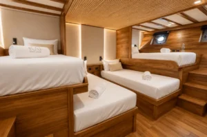 Quad Deluxe Sharing Stateroom with four single beds on KAI Voyage