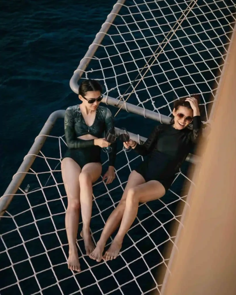 Dive deck on Kaia, served by a Coltri MCH16 Ergo compressor