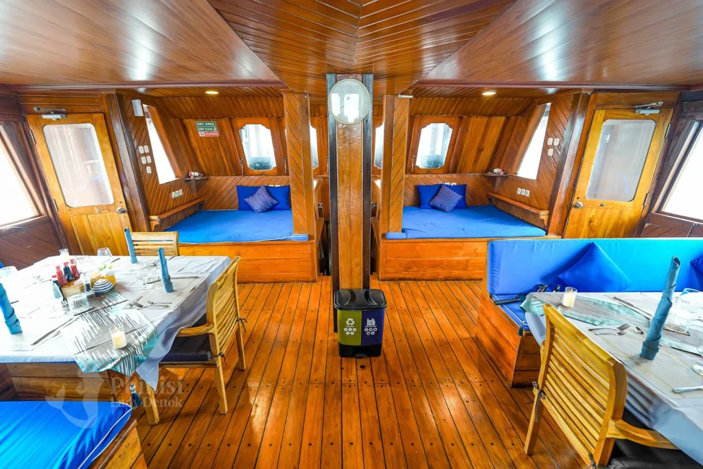 Restaurant aboard Lady Denok liveaboard