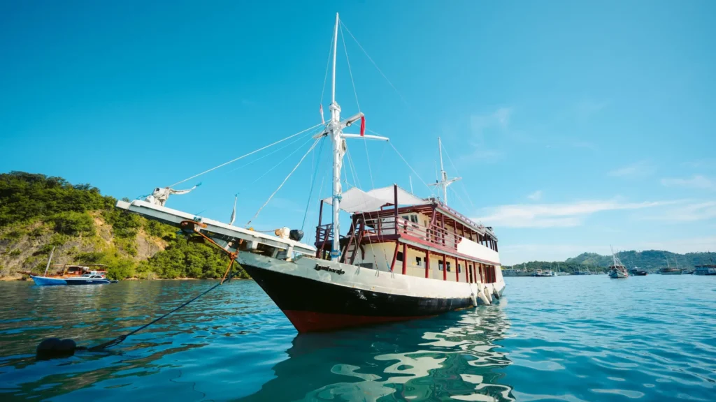 Exterior of Lamborajo I semi-phinisi at sea