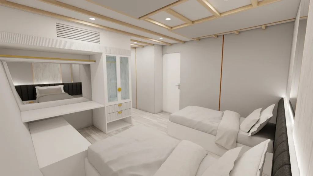 Grand Deluxe twin cabin with extra bed aboard LASHA