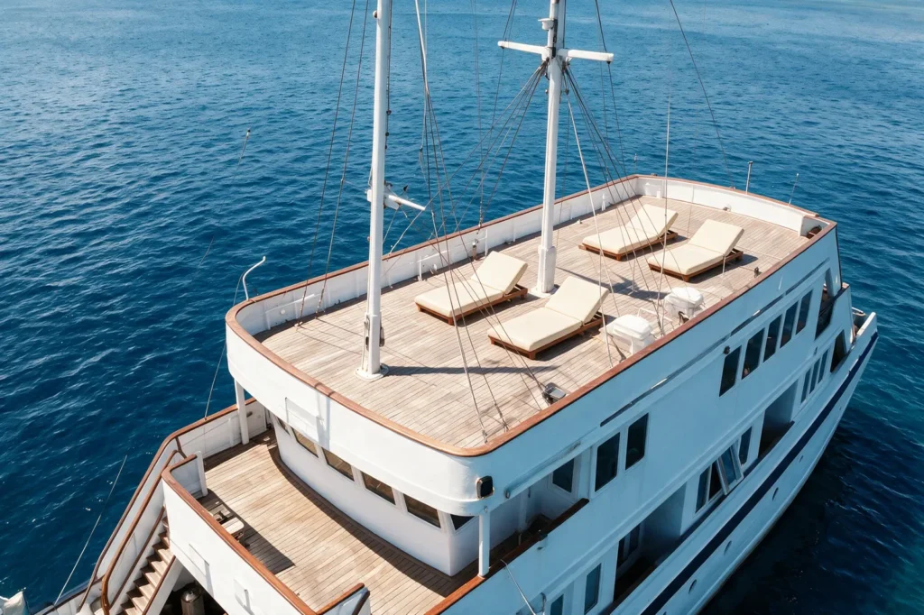 Sun deck loungers aboard LASHA