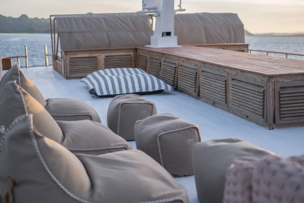 Sunbathing deck aboard Le Costa