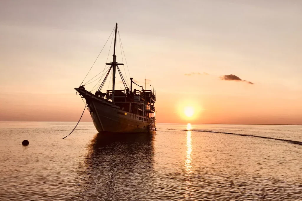 Mikumba Dua silhouetted at sunset