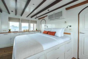 Mischief Voyage Sumba Cabin king bed