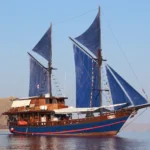 The 30-metre Moana phinisi schooner in Komodo National Park
