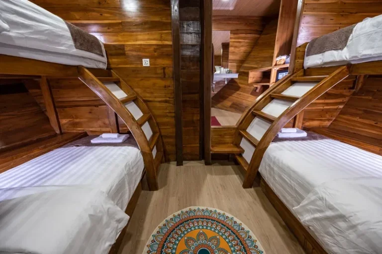 Second view of the lower-deck four-berth bunk cabin aboard Mola Mola 2