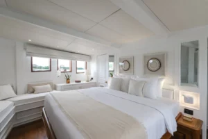 Mutiara Laut master cabin with king bed