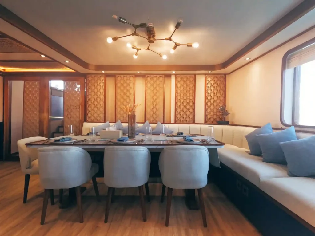 Second indoor lounge view aboard Nayara Cruise