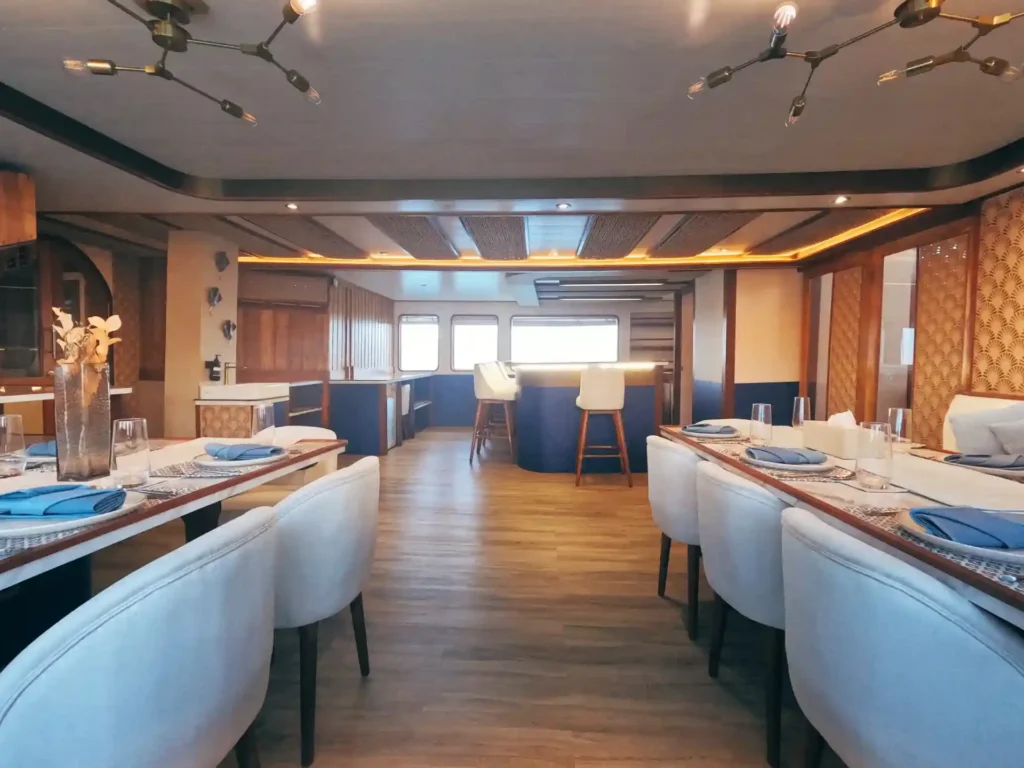 Third indoor lounge view aboard Nayara Cruise