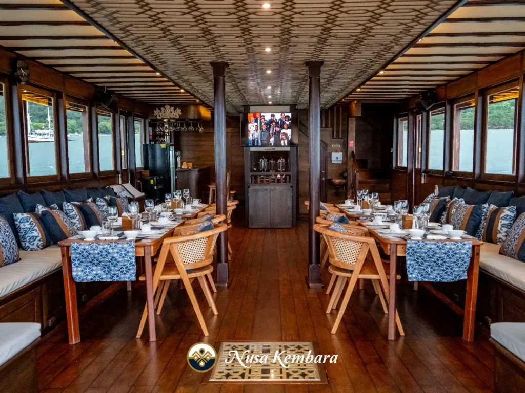 Dining area on Nusa Kembara