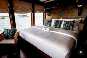 Sea-view double cabin on the upper deck of Nusa Kembara