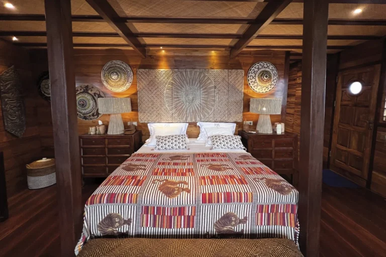 Master suite with king bed aboard Ocean Pure 1