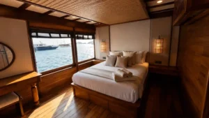 Arra Suite stateroom aboard Papiton Allo phinisi