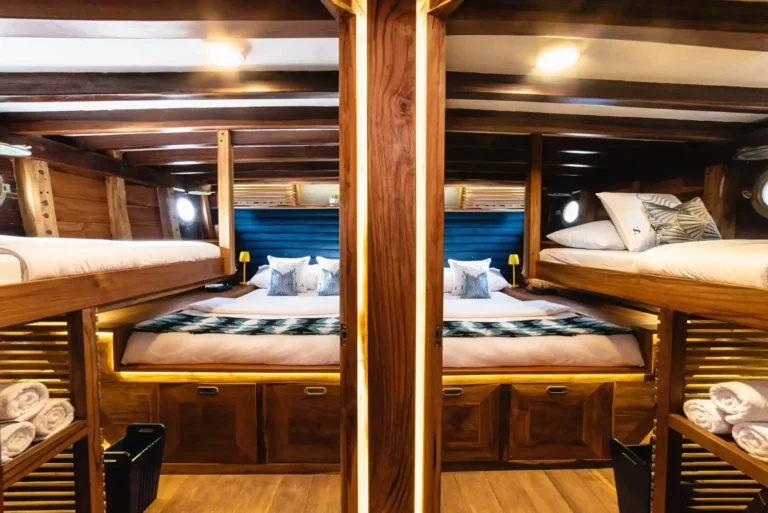 Interior of the Bali and Flores family cabins aboard Samara 2