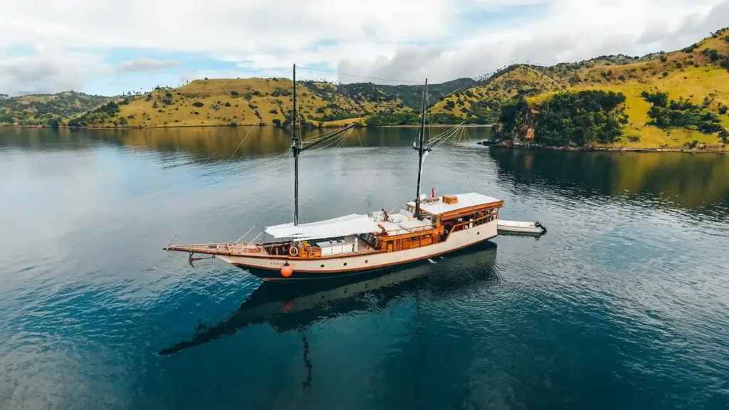 Samara 2 private charter yacht viewed from the water