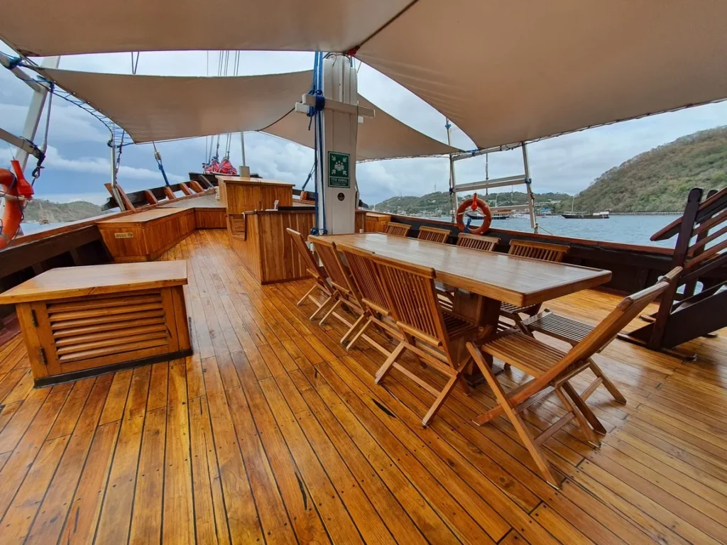 Dining area aboard Sea Familia 2