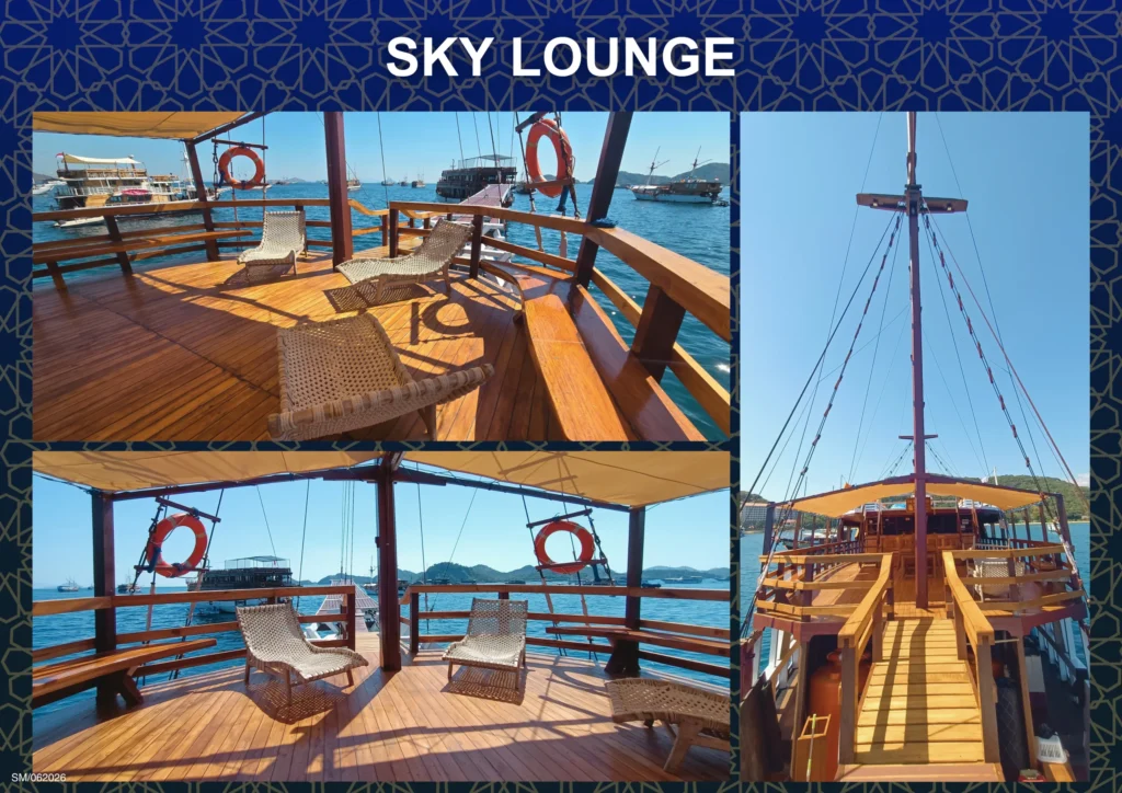 Open-air sky lounge aboard Seamore Papua