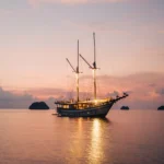 Senja phinisi yacht sailing in Indonesian waters