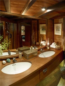 Twin-vanity ensuite bathroom in the Si Datu Bua Banda Suite