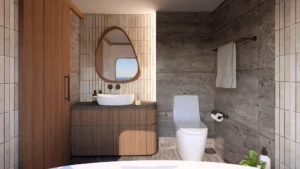 Ensuite bathroom of the Elang Deluxe cabin on Sukha Sail 2 with hot shower
